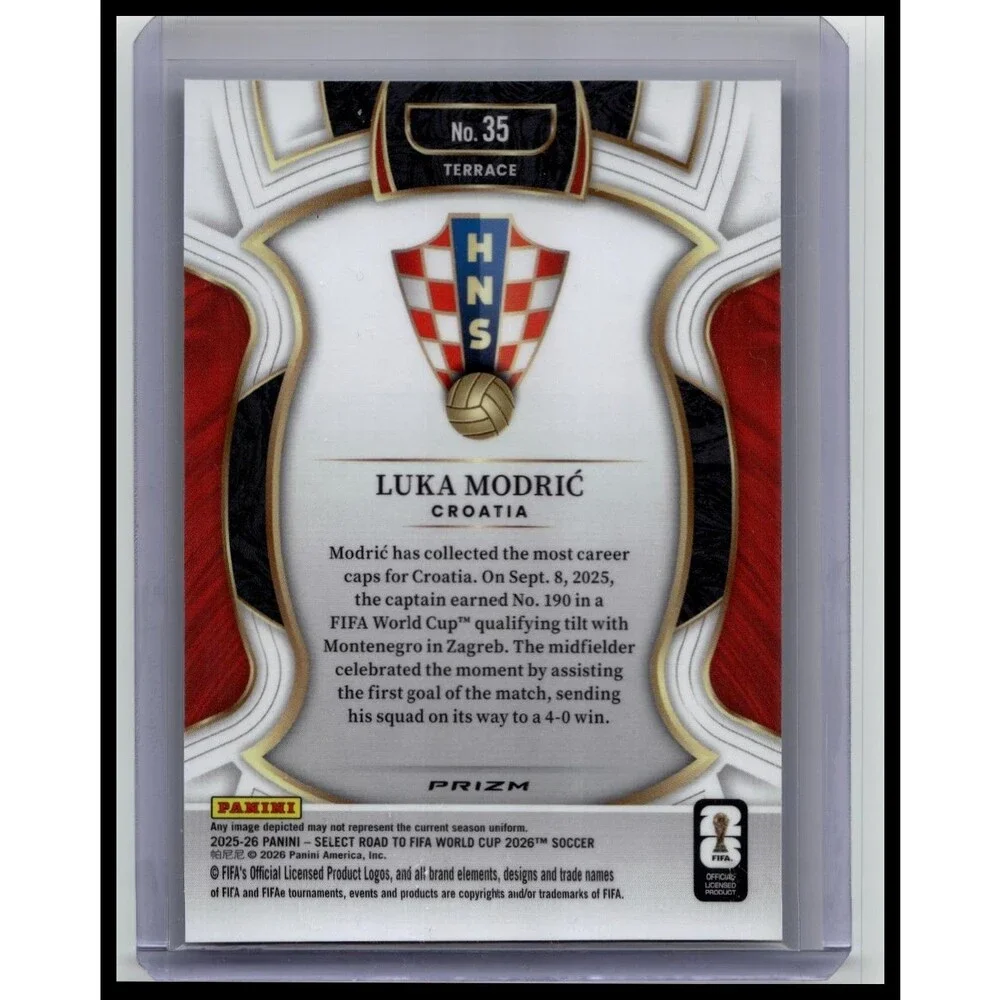 2025-26 Panini Select Road to FIFA World Cup Luka Modric #35 Checkerboard Prizm